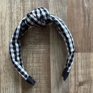 Black & White Gingham Style Knott Headband